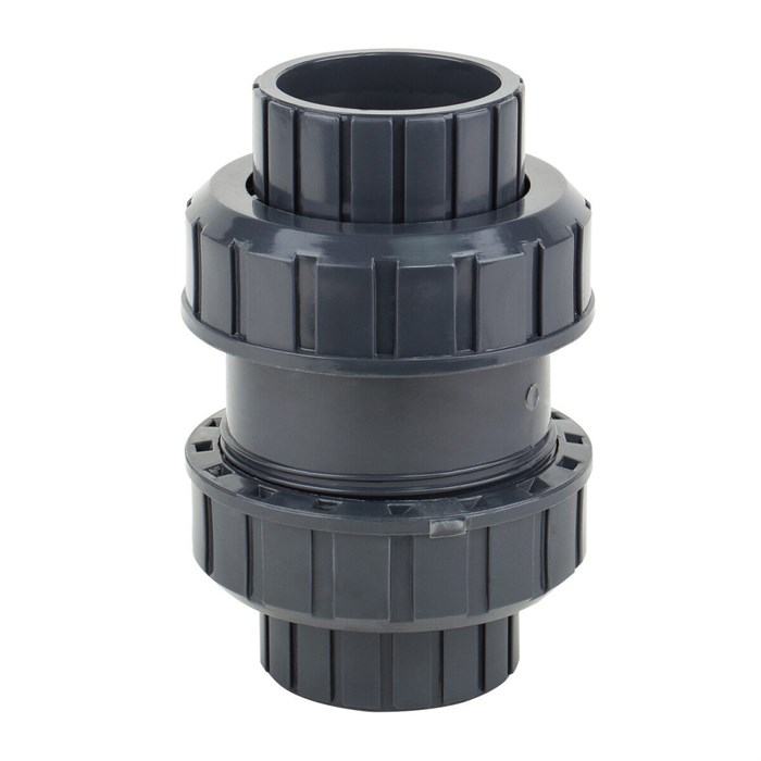 ПВХ Клапан обратный 63 пружинный с 2 гайками 16928