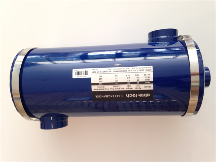 Emaux Теплообменник HE40 (40 кВт, котел 1", бассейн 1,5" вертикальный) 17085